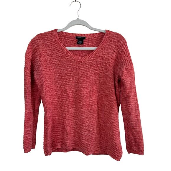 Calvin Klein Sweaters - Women's Calvin Klein Pink Sweater Knitted V-Neck Casual Comfy Winter Small